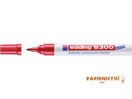 Permanentní průmyslový popisovač EDDING 8300, červený