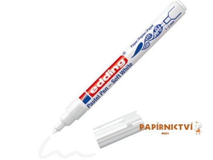 Pastelový fix EDDING 1500, bílý polotransparentní