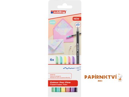 Fix EDDING 1200/6S, pastelové barvy