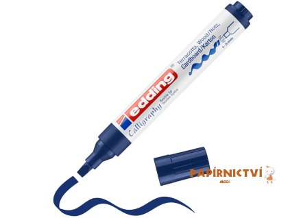 Kaligrafický fix EDDING 1455, flexibilní, ocelově modrý (017