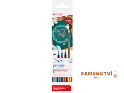 Štětcový fix EDDING 1340/4, sada 4 metalických barev