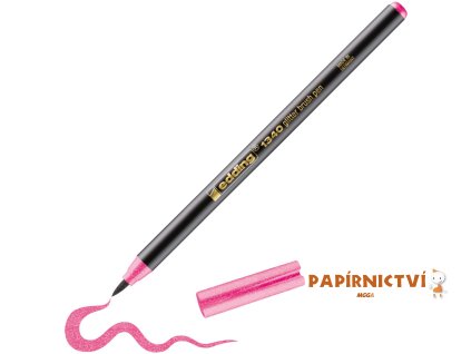 Štětcový fix EDDING 1340, třpytivě růžový (649)