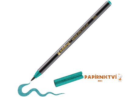 Štětcový fix EDDING 1340, třpyt. tm. zelený (654)