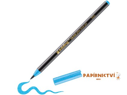 Štětcový fix EDDING 1340, třpyt. azur. modrý (663)