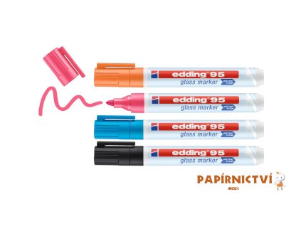 Popisovač na sklo EDDING 95/4, sada s černou