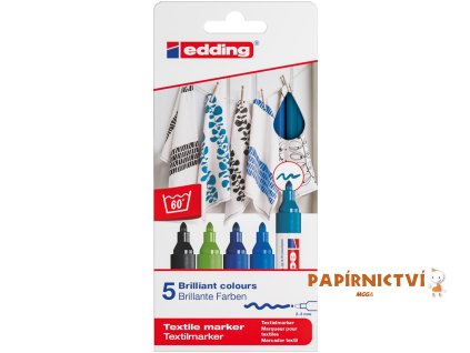 Popisovač na textil EDDING 4500/5, sada studených barev 099