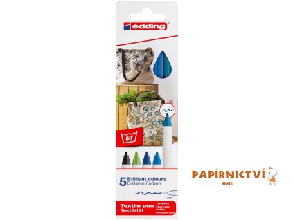 Popisovač na textil EDDING 4600/5, sada studených barev 99