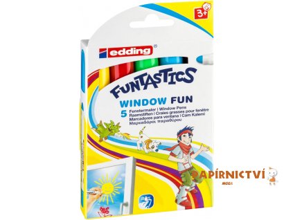 Dětský popisovač na okna EDDING 16, sada 5 barev