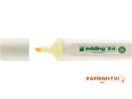 Zvýrazňovač EDDING 24 EcoLine, pastelově žlutý (135)