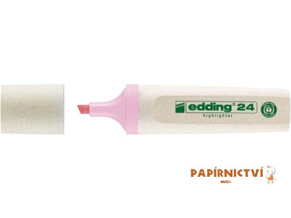 Zvýrazňovač EDDING 24 EcoLine, pastelově růžový (138)