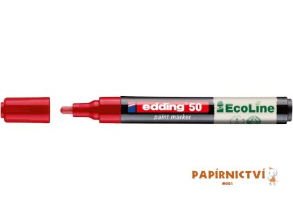 Lakový popisovač EDDING EcoLine 50, červený