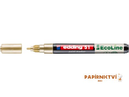 Lakový popisovač EDDING EcoLine 51, zlatý