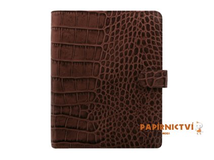 Filofax, Diář Classic Croc, A5, kaštanová