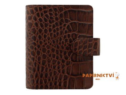 Filofax, Diář Classic Croc, kapesní, kaštanová