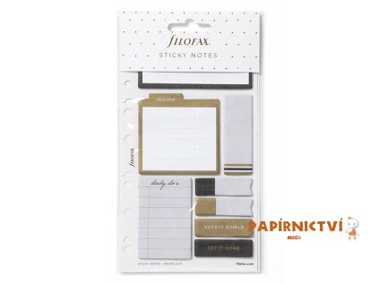 Filofax, Lepící bločky Moonlight, náplň Multi, Osobní/A5