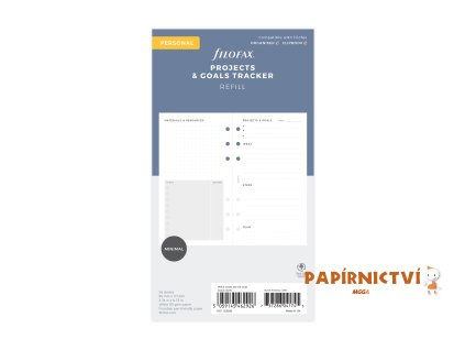 Filofax, Náplň Osobní, plánování projektů