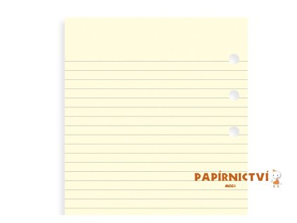 Filofax, Papíry pro diáře, linkované, mini, krémová