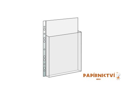 Průhledný obal na katalogy PVC eurozávěs, kapsa do2/3 165mic. 2-049