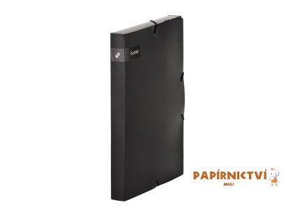 Krabice PP s gumou A4 Classic černá 2-541