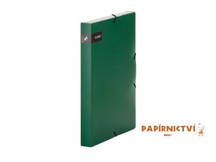 Krabice PP s gumou A4 Classic zelená 2-545