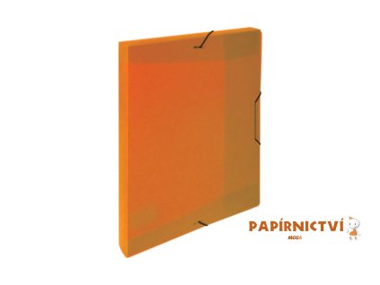 Krabice PP s gumou A5 Opaline oranžová 2-566