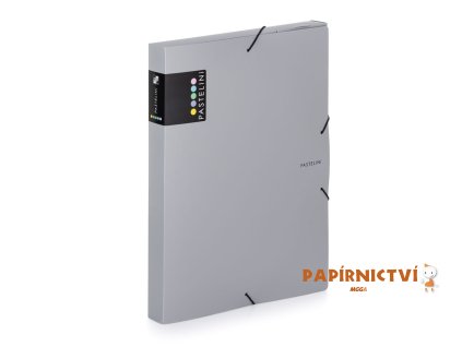 Krabice PP s gumou A4 PASTELINI šedá 2-733