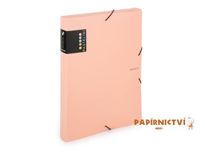 Krabice PP s gumou A4 PASTELINI meruňková 2-967