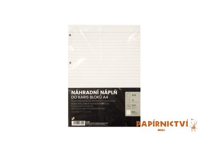 Náhradní náplň do KARIS A4 100 listů, linka 5-313