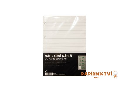 Náhradní náplň do KARIS A5 100 listů, linka 5-314