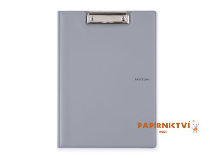 Dvojdeska A4 plast PASTELINI šedá 5-599