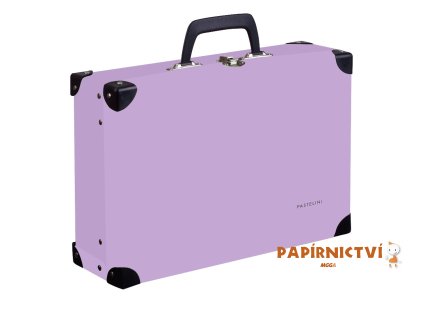 Kufřík lamino hranatý okovaný PASTELINI fialová 6-033