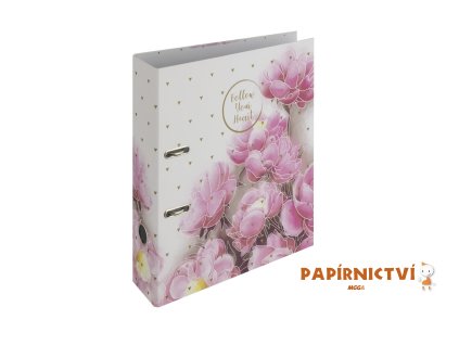 Pořadač A4 lamino páka 7cm Romantic magnolie 7-247