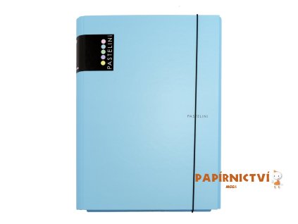 3klopé lamino desky s gumičkou PASTELINI modrá 7-32819