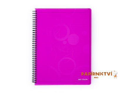 Twin wire blok A5 PP NEO COLORI růžová 7-550