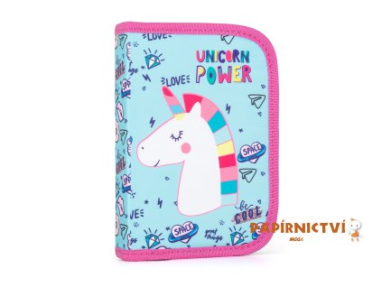 Penál 1 p. 2 chlopně, prázdný Unicorn iconic 7-88523