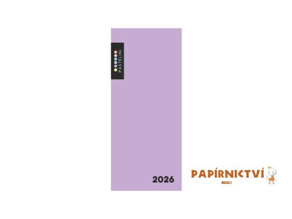Diář PVC týdenní 2026 PASTELINI fialová 8-69025