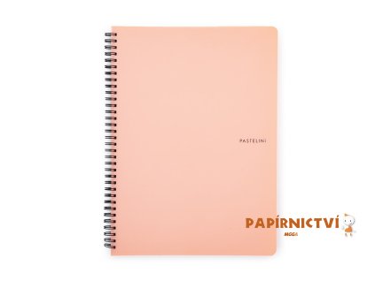 Twin wire blok A4 PP PASTELINI meruňková 8-799