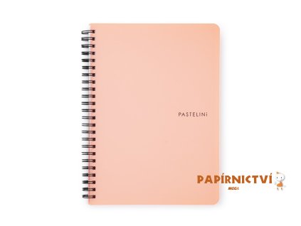 Twin wire blok A5 PP PASTELINI meruňková 8-800