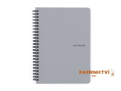 Twin wire blok A5 PP PASTELINI šedá 8-805