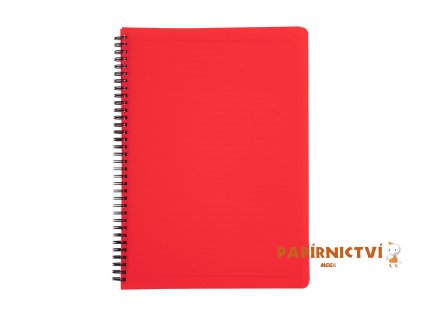 Twin wire blok A4 PP Classic červená 8-850