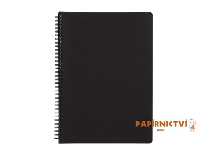 Twin wire blok A4 PP Classic černá 8-852