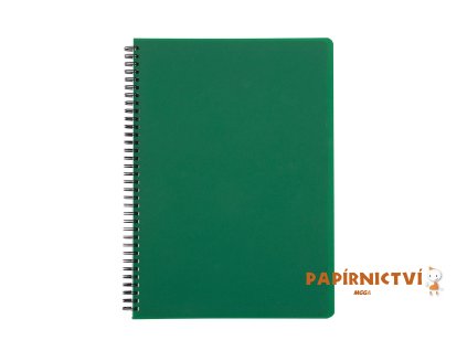 Twin wire blok A5 PP Classic zelená 8-856