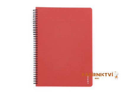 Twin wire blok A4 PP VERDE cihlová 8-866