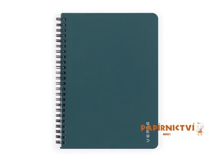 Twin wire blok A5 PP VERDE zelená 8-869