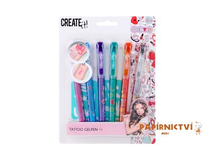 VONNÁ TETOVACÍ PERA blistr 6 KS + 2 šablony 84200V1