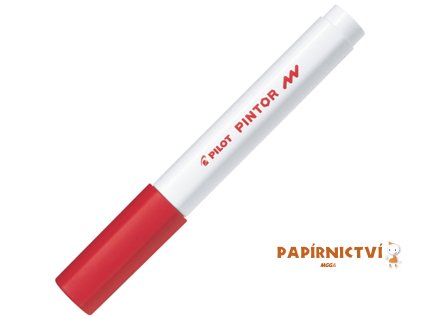 Akrylový popisovač Pilot Pintor, hrot F - červený