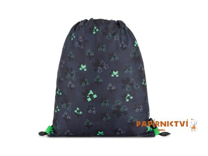 Sáček na cvičky OXY NEXT Green Cube 9-73625