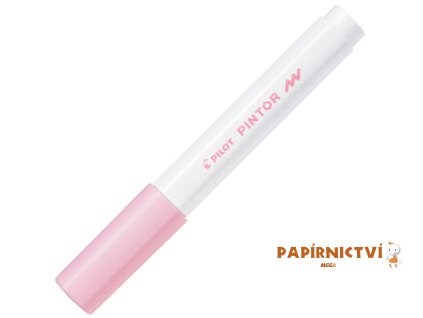 Akrylový popisovač Pilot Pintor, hrot F - pastelově růžový