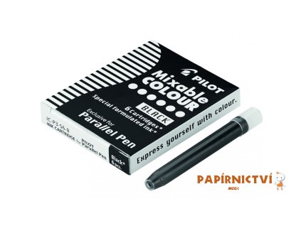 Pilot, Bombičky do Kaligrafických per Parallel Pen, 6 ks, černá