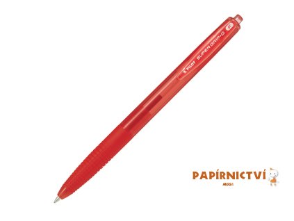 Pilot, Kuličkové pero SuperGrip-G, 0.7, (F) tenký, červená